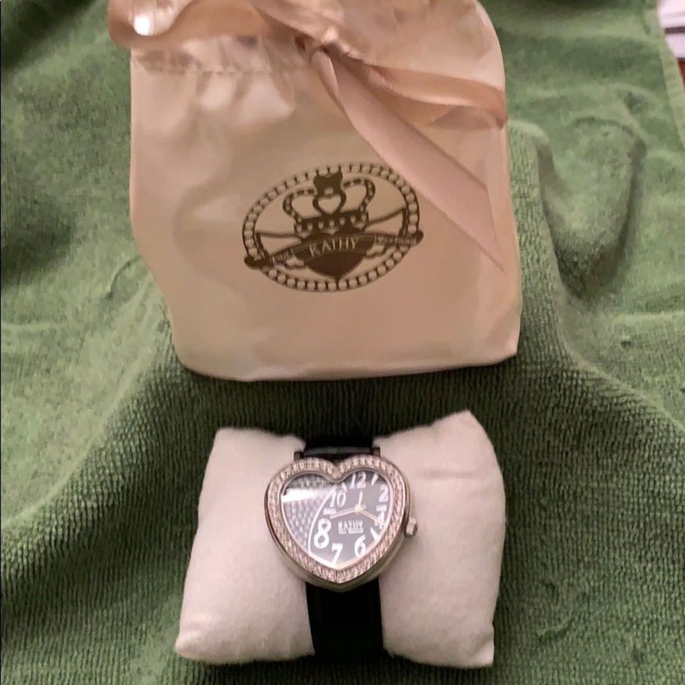 Kathy van Zeland heart shaped watch